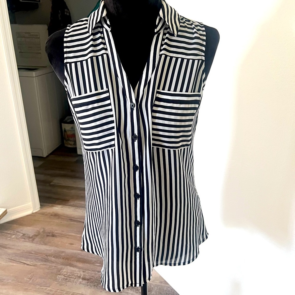 Express button down tank top
